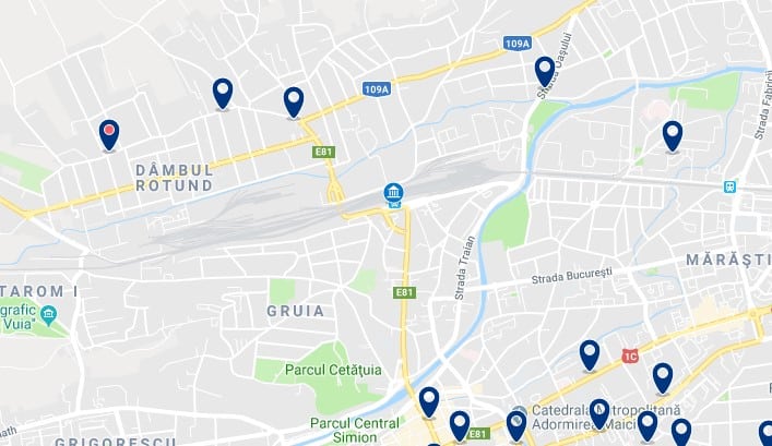 Cluj-Napoca - Gara Cluj-Napoca - Clica sobre el mapa para ver todo el alojamiento en esta zona