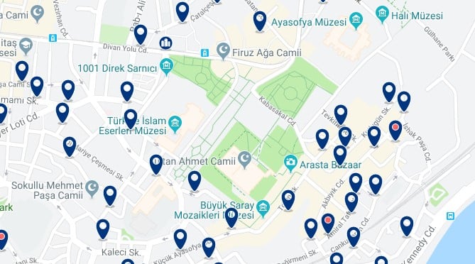 Estambul - Sultanahmet - Haz clic para ver todos los hoteles en un mapa