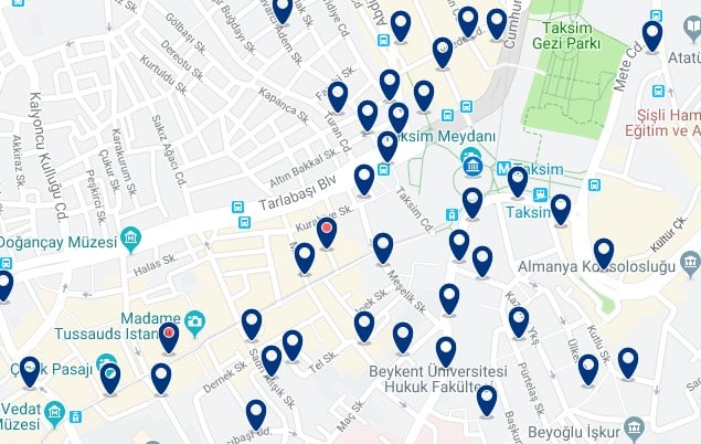 Estambul - Taksim Square - Haz clic para ver todos los hoteles en un mapa