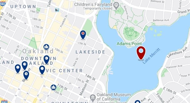 Oakland - Downtown Oakland & Lake Merritt - Haz clic para ver todos los hoteles en un mapa
