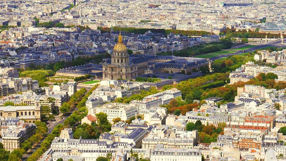 Vistas del Hôtel des Invalides y el centro de París desde la Tour Montparnasse