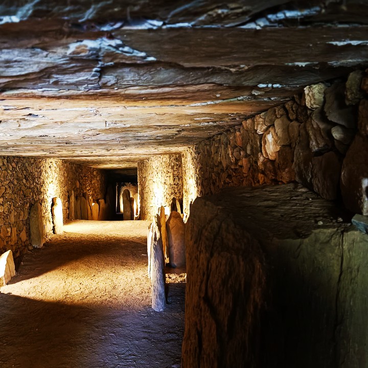 Interior of the Toriñuelo Dolmen - Archaeological site near Jerez de Los Caballeros