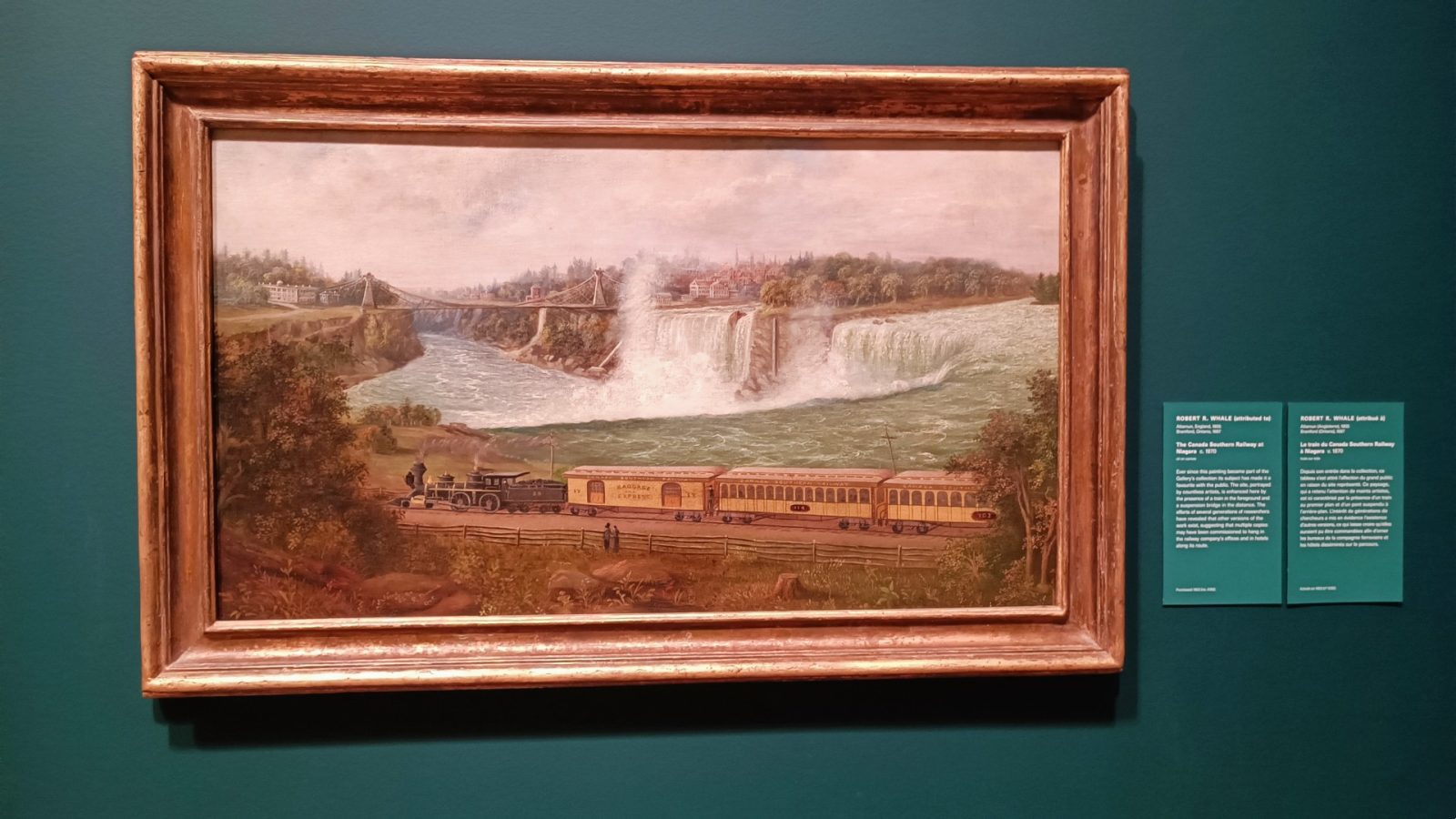 "Canadian Southern Railway en Niagara" por Robert R Whale en la Galería de arte canadiense de la NGC