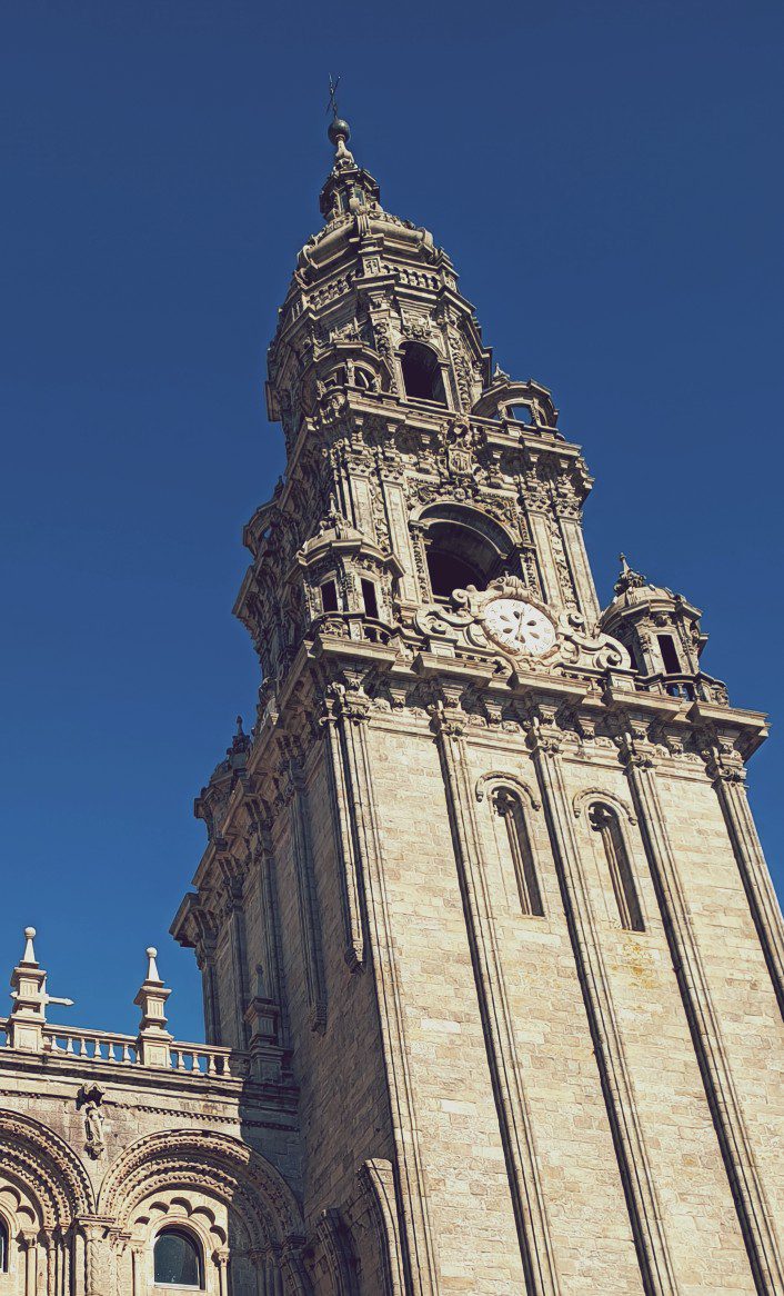 Torre del Reloj de la catedral de Santiago de Compostela, España