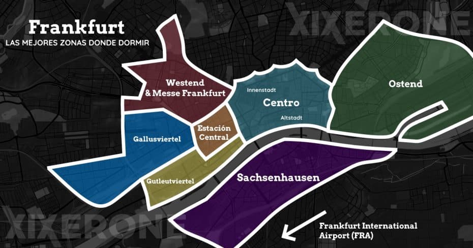 Dónde dormir en Frankfurt - Mapa de alojamiento