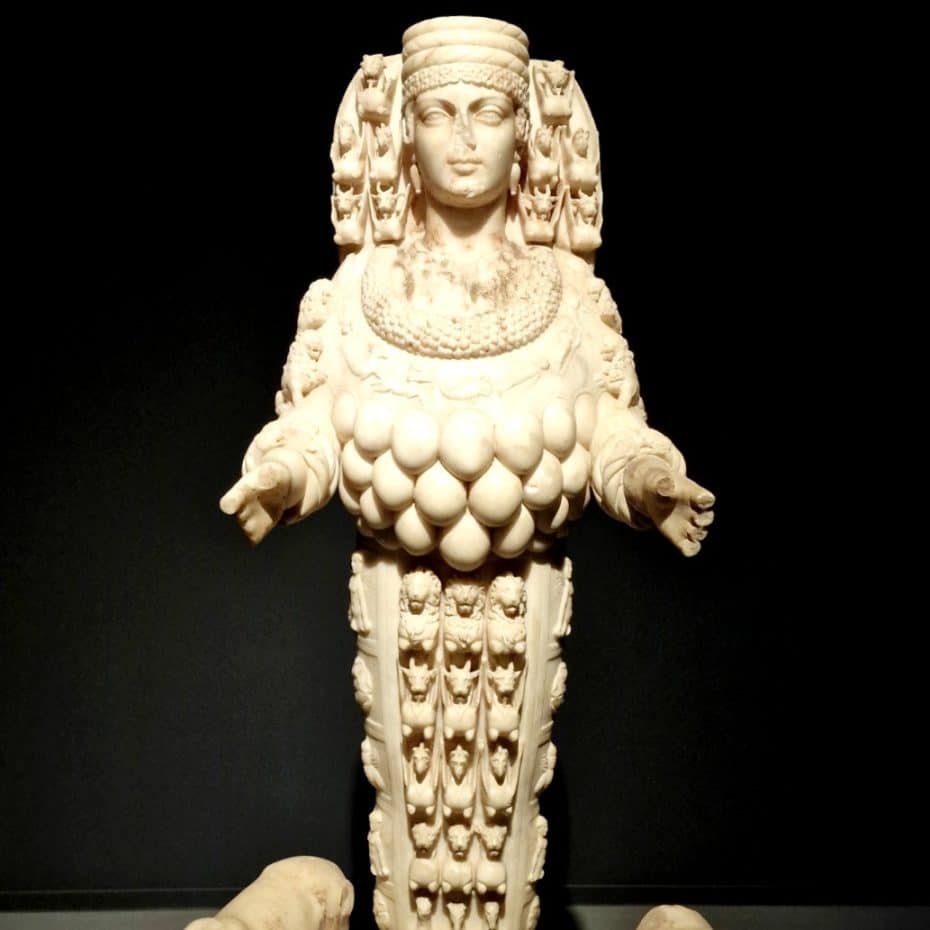 Statue of the goddess Artemis found in the ruins of her temple in Ephesus - Selçuk Archaeological Museum