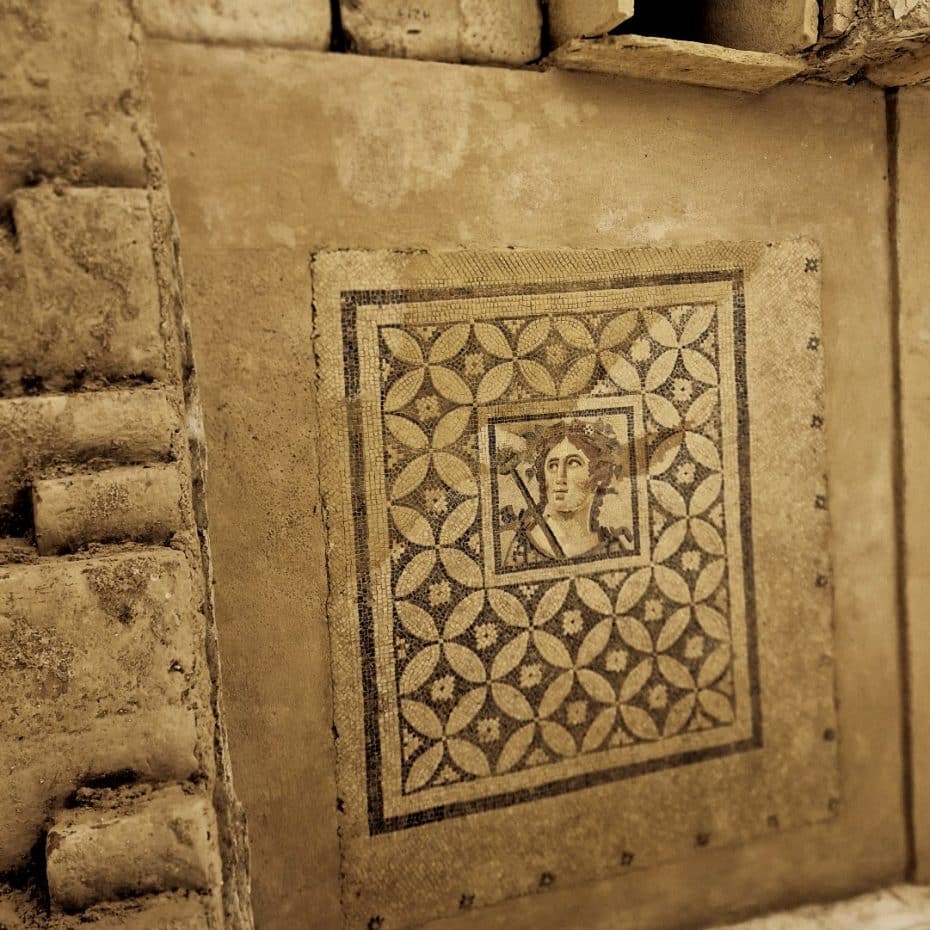 Mosaico en el suelo de una de las casas adosadas de Éfeso