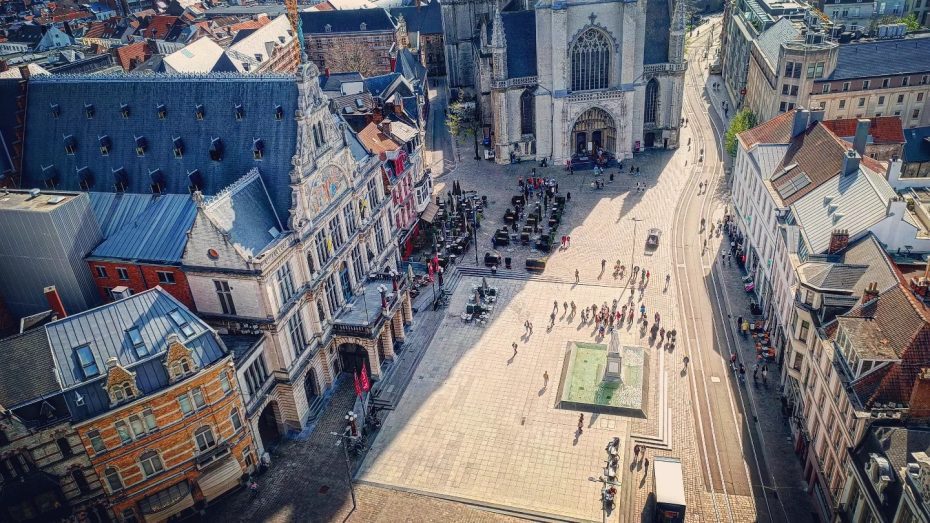 Vistas de Gante desde el campanario de la ciudad