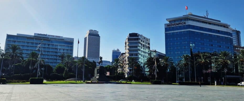 Cumhuriyet Meydani, or Republic Square, is home to numerous international chain hotels