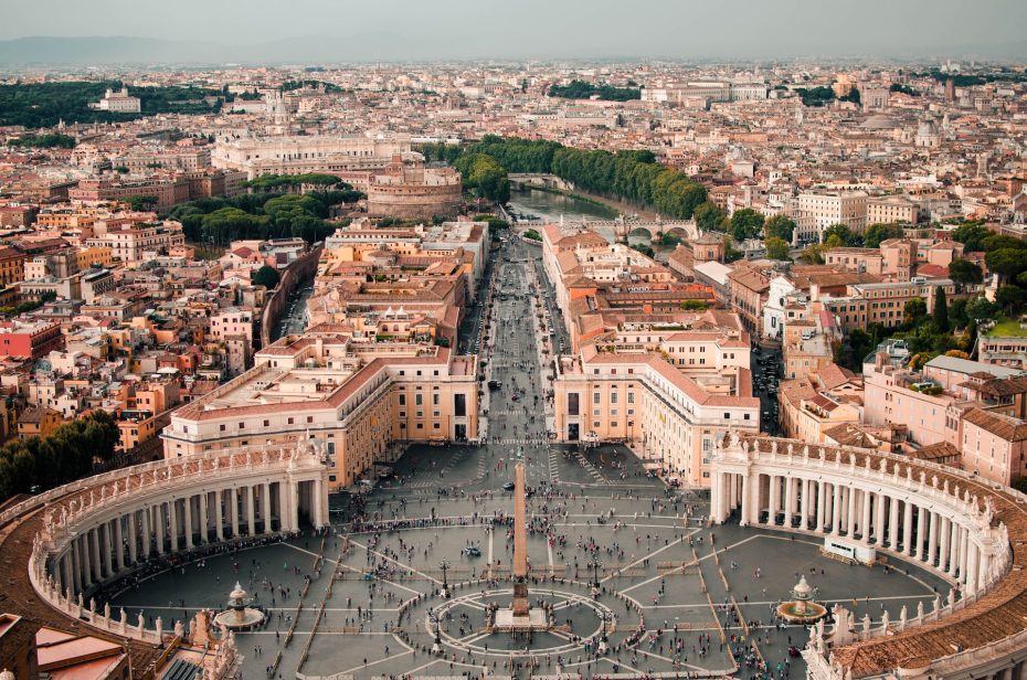 Best viewpoints in Rome: Dome of St. Peter's Basilica in the Vatican