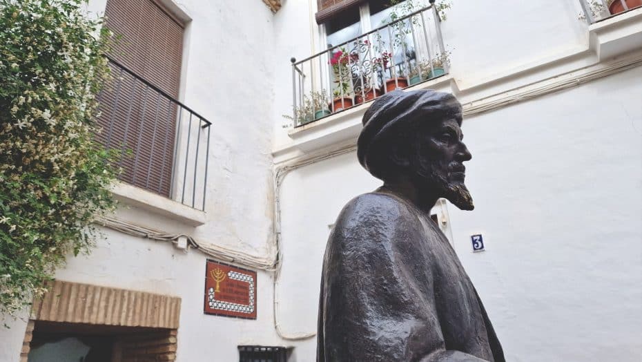 Statue of Maimonides on Plaza de Tiberias in the Cordoba Jewish Quarter