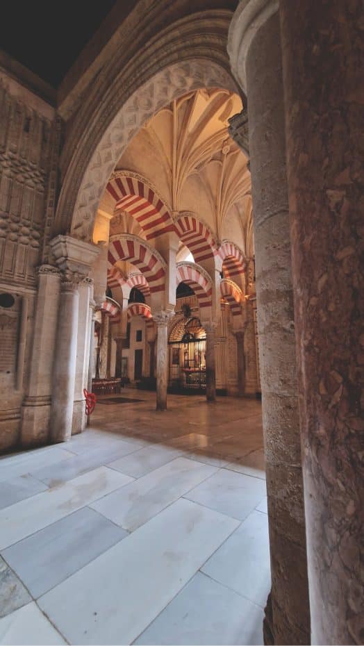 Interior of the cathedral of Cordoba, Spain