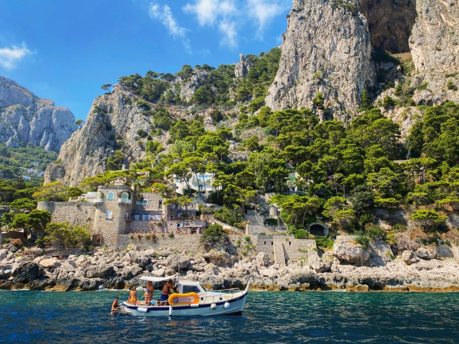 Marina Piccola is one of the attractions of Capri, Italy