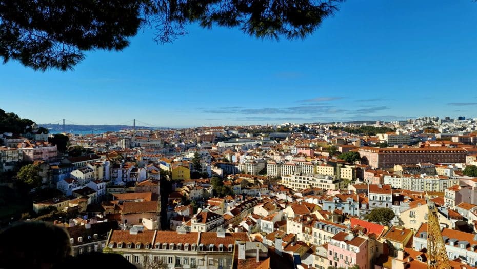 Graça viewpoint. one of the best panoramic viewpoints in Lisbon.