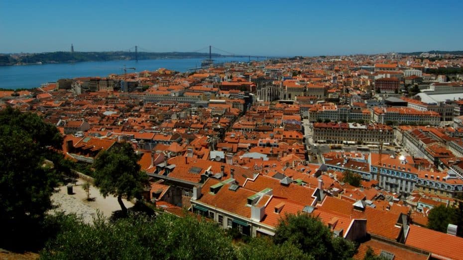 Panoramic view from Castelo de São Jorge, one of Lisbon's must-see attractions.