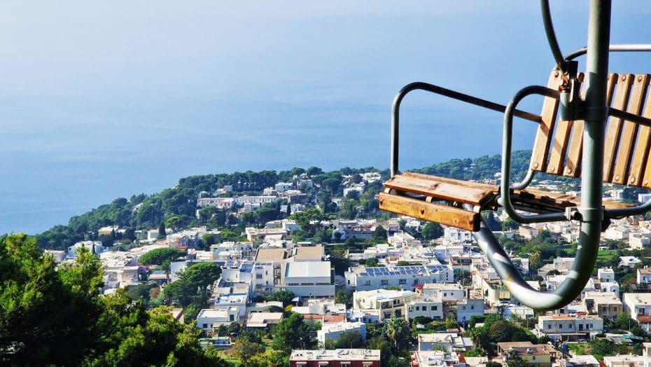 A chairlift system connects Anacapri to the top of Monte Solaro