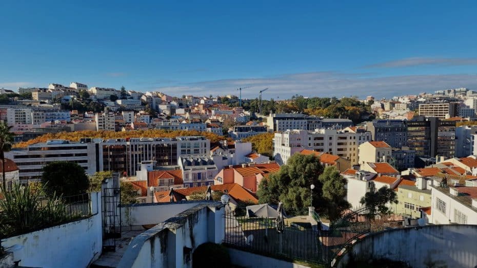 Vistas desde el mirador de Jardim do Torel, Lisboa